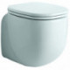 Abattant WC 500 d'Antonio Citterio charnières chromées, avec couvercle blanc