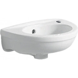 Lave-mains Fidelio 370x250mm KeraTect blanc avec trou pour robinet