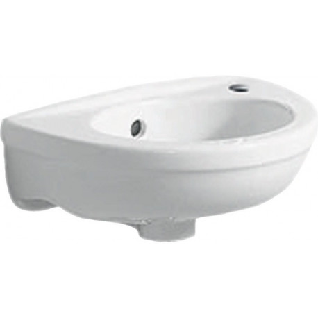 Lave-mains Fidelio 370x250mm KeraTect blanc avec trou pour robinet