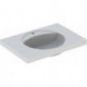 Lavabo Geberit PRECIOSA 800x550mm avec trou pour robinet sans trop plein blanc KT