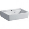 Lave-mains Geberit Renova Plan, Blanc, 50x17x38cm, trou de robinetterie au centre