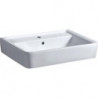 Lavabo Geberit Renova Plan, 65x48cm, trou de robinetterie au centre, Blanc