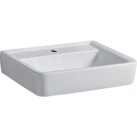 Lavabo Geberit RENOVA PLAN 600x480mm avec trou pour robinet sans trop plein blanc KT