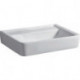 Lavabo Geberit RENOVA PLAN 650x480mm sans trou de robinetterie sans trop plein blanc KT