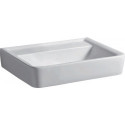 Lavabo Geberit RENOVA PLAN 650x480mm sans trou de robinetterie sans trop plein blanc KT