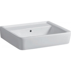 Lavabo Geberit RENOVA PLAN 600x480mm sans trou de robinetterieavec trop plein blanc KT