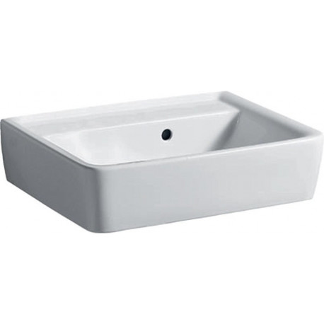 Lavabo RENOVA PLAN 500x380mm sans trou de robinetterieavec trop plein blanc KT