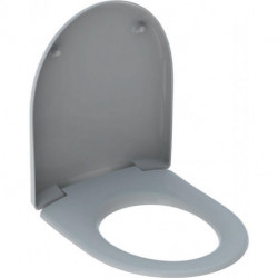 Abattant WC RENOVA avec charnières de couvercle : acier inoxydable, blanc