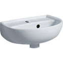 Lave-mains RENOVA avec trou pour robinetterie, avec trop-plein 450 x 340 mm blanc