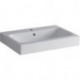 Lavabo Geberit iCon, 60x48.5cm, trou de robinetterie au centre, Blanc