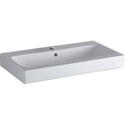 Lavabo ICon avec trou pour robinetterie, avec trop-plein 750 x 485 mm blanc