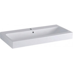 Lavabo Geberit iCon, 90x48.5cm, trou de robinetterie au centre, Blanc