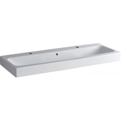 Lavabo Geberit iCon 1200x485mm avec deux Trous du robinet blanc KT