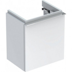 Meuble bas Geberit iCon pour lave-mains,avec une porte: Largeur 37cm, Hauteur 42cm, Profondeur 28cm, Blanc / Laqué ultra-brillant