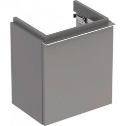 Meuble bas Geberit iCon pour lave-mains,avec une porte: Largeur 37cm, Hauteur 42cm, Profondeur 28cm, Platine / Laqué ultra-brillant