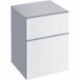 Meuble latéral bas Geberit iConavec deux tiroirs: Largeur 45cm, Hauteur 60cm, Profondeur 47.7cm, Blanc / Laqué ultra-brillant