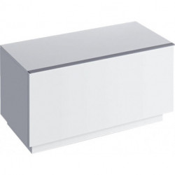 Meuble latéral bas Geberit iConavec un tiroir, au sol: Largeur 89cm, Hauteur 47.2cm, Profondeur 47.7cm, Blanc / Laqué ultra-brillant