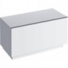 Meuble latéral bas Geberit iConavec un tiroir, au sol: Largeur 89cm, Hauteur 47.2cm, Profondeur 47.7cm, Blanc / Laqué ultra-brillant