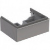 Meuble bas pour lavabo Geberit iCon,avec un tiroir: Largeur 59.5cm, Hauteur 24cm, Profondeur 47.7cm, Platine / Laqué ultra-brillant