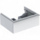 Meuble bas pour lavabo Geberit iCon,avec un tiroir: Largeur 74cm, Hauteur 24cm, Profondeur 47.7cm, Blanc / Laqué ultra-brillant