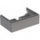 Meuble bas pour lavabo Geberit iCon,avec un tiroir: Largeur 74cm, Hauteur 24cm, Profondeur 47.7cm, Platine / Laqué ultra-brillant