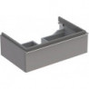 Meuble bas pour lavabo Geberit iCon,avec un tiroir: Largeur 74cm, Hauteur 24cm, Profondeur 47.7cm, Platine / Laqué ultra-brillant