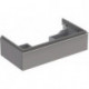 Meuble bas pour lavabo Geberit iCon,avec un tiroir: Largeur 89cm, Hauteur 24cm, Profondeur 47.7cm, Platine / Laqué ultra-brillant