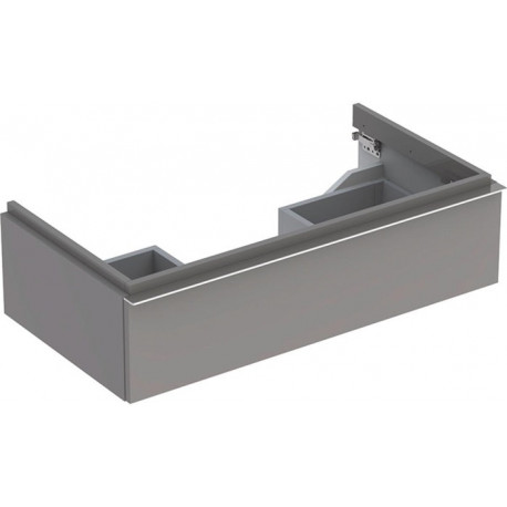 Meuble bas pour lavabo Geberit iCon,avec un tiroir: Largeur 89cm, Hauteur 24cm, Profondeur 47.7cm, Platine / Laqué ultra-brillant