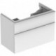 Meuble bas pour lavabo Geberit iCon,avec deux tiroirs: Largeur 89cm, Hauteur 62cm, Profondeur 47.7cm, Blanc / Laqué ultra-brillant