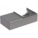 Meuble bas Lavabo iCon 890x240x477mm Ko Platin brillant