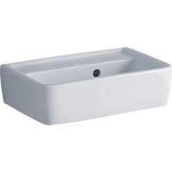 Lave-mains RENOVA PLAN 450 x 320 mm avec trou pour robinetterie, avec trop-plein blanc
