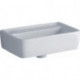 Lavabo RENOVA PLAN 450x320mm sans trou de robinetterie sans trop plein blanc KT