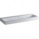 Lavabo Geberit iCon, 120x48.5cm, sans troude robinetterie, Blanc