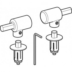Charnières Geberit adaptées au siège de toilette Flow 575950