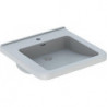 Lavabo Geberit RENOVA COMFORT SQUARE 550x525mmavec trop plein blanc KT