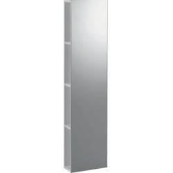Etagère Geberit iConavec miroir: Largeur 28cm, Hauteur 120cm, Profondeur 14cm, Blanc / Laqué ultra-brillant