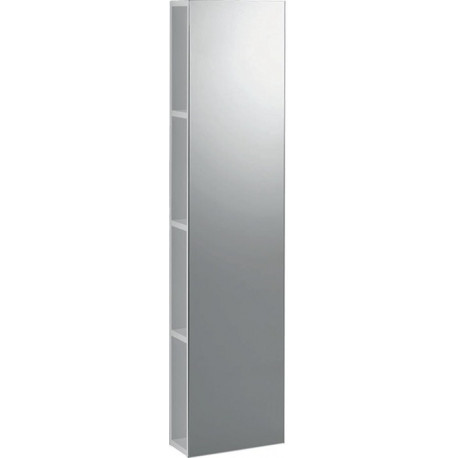 Etagère Geberit iConavec miroir: Largeur 28cm, Hauteur 120cm, Profondeur 14cm, Blanc / Laqué ultra-brillant