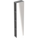 Etagère Geberit iConavec miroir: Largeur 28cm, Hauteur 120cm, Profondeur 14cm, Platine / Laqué ultra-brillant