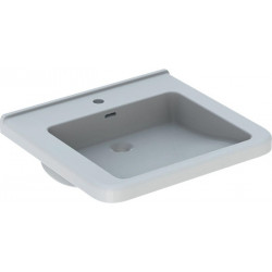 Lavabo Geberit RENOVA COMFORT SQUARE 600x550mm unterfahrbar blanc KT