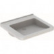 Lavabo Geberit Renova Comfort Square, adapté PMR, 60x55cm, sans troude robinetterie, sans trop-plein, Blanc