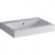 Lavabo Geberit iCon, 60x48.5cm, sans trou de robinetterie, Blanc