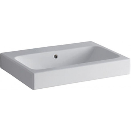 Lavabo Geberit iCon sans trou de robinetterie avec ÜL 600x485mm blanc KT