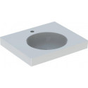 Lavabo Geberit PRECIOSA II 600x500mm avec trou pour robinet sans trop plein blanc KT