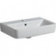 Lavabo Geberit Renova Compact, 55x37cm, trou de robinetterie au centre, Blanc