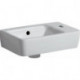 Lave-mains Geberit Renova Compact, Blanc, 40x15x25cm, trou de robinetterie à droite, sans plage de dépose