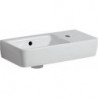 Lave-mains Geberit Renova Compact, Blanc, 50x15x25cm, trou de robinetterie à droite, sans plage de dépose