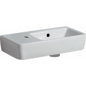 Lave-mains Geberit Renova Compact, Blanc, 50x15x25cm, trou de robinetterie à gauche, sans plage de dépose