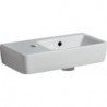 Lave-mains Geberit Renova Compact, Blanc, 50x15x25cm, trou de robinetterie à gauche, sans plage de dépose