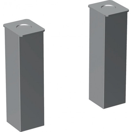 Jeu de pieds Geberit (2 pc.): Hauteur 15–16.5cm, chroméé