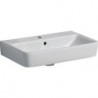 Lavabo Geberit Renova Compact, 60x37cm, trou de robinetterie au centre, Blanc